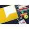 Gold Seal 2 Pkt Plastic Extra Heavyweight Folders Portfolio, High Sheen Reflective Finish, Yellow, 12PK 86320 - alternate 4